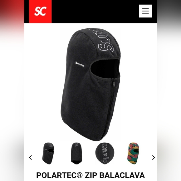 帽子 Supreme 23FW Polartec Zip Balaclava Supreme Polartec Zip